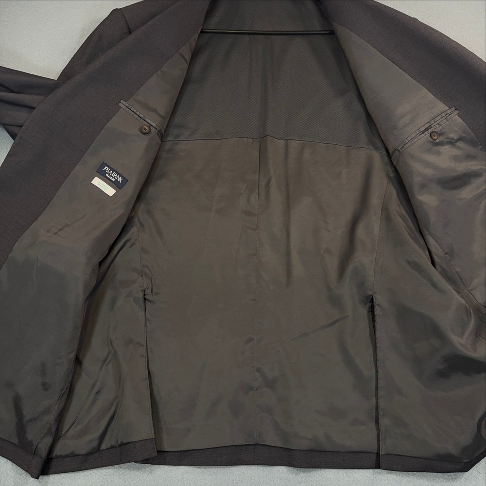 Jos. A. Bank Traveler Blazer Charcoal Gray Wool Blend Tailored Fit 48 Long NWOT - Picture 8 of 12